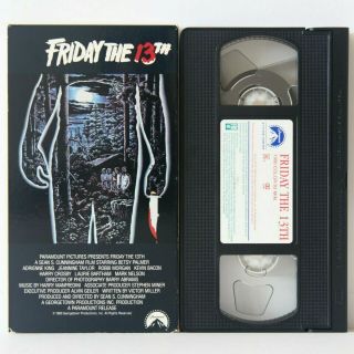 Friday The 13th (1980) Vhs Halloween Horror 80s Camp Slasher Cult Rare Vintage