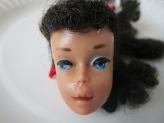 Vintage Barbie Doll Brunette Ponytail Head Only Tlc 5 1960 