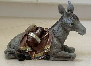 Christmas Nativity Donkey Figurine Hand Painted Antiqued Kirkland Signature
