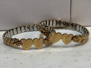 Victorian Gold Filled Heart Sweetheart Stretch Bracelet (2) Children’s Bracelets