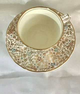 Royal Stafford England Fine Bone China Antique Gold Tea Cup And Saucer