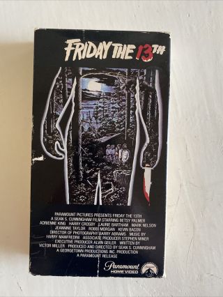 Friday The 13th Vhs Horror Slasher Gore Paramount Slipcase Thriller Mystery Rare