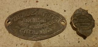 Vintage Antique T.  Withers & Sons Ltd Safe Plaque And Key Plate