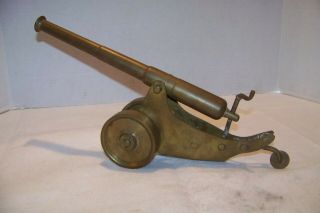 Vintage Non Firing Cannon Brass As Found 15 " Long Old Estate Find Desk Display
