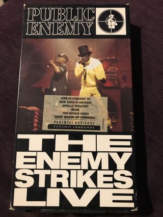 Public Enemy: The Enemy Strikes Live Vhs Rare Rap Hip Hop Apollo Theater 1992