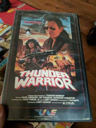 Thunder Warrior Vhs Horror Cult 80s Action Cheese.  Rare.  Htf.  Oop.