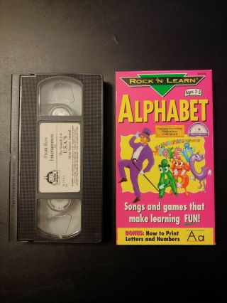Rock N Learn Alphabet (vhs,  Educational Video Tape) Rare
