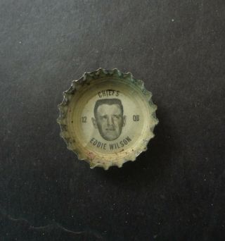1964 Coke Coca Cola Eddie Wilson Kansas City Chiefs Bottle Cap Rare