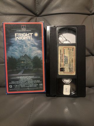 Rare Fright Night 1985 Columbia Vhs Side Load Sleeve Horror 80s Vampire