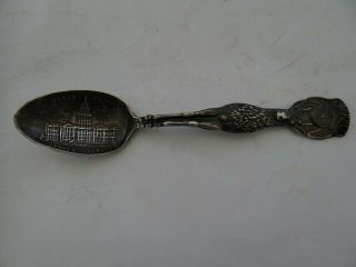 Antique Sterling Silver State Capitol Denver Bpoe Souvenir Spoon