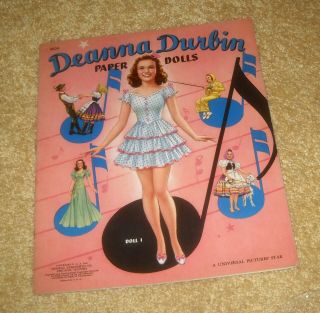 1941 Deanna Durbin Uncut Paper Dolls