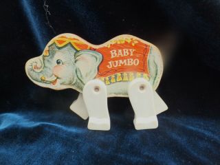 Antique Wooden Folk Art Elephant Toy Baby Jumbo Bakelite Legs