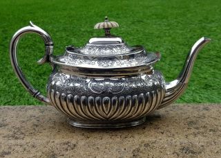 Antique Vintage Silver Plate Ornate Victorian Teapot By Henry Hobson & Sons