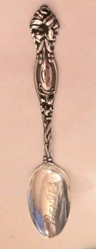 Sterling Silver Souvenir Spoon " Denver "