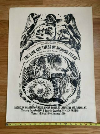 Vintage The Life And Times Of Sigmund Freud By Robert Wilson Poster