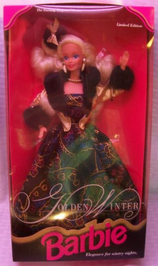 Vintage 1993 Golden Winter Barbie Limited Edition 10684 Nrfb