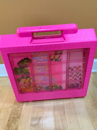 Vintage Barbie Fold N Fun House Turns Into Carry Case Mattel 1992