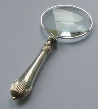 William Yates Sheff 1921 Hm Sterling Silver Handle Magnifying Glass George V