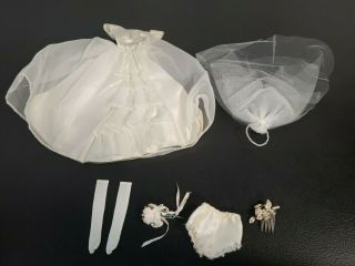 Vintage 1962 Barbie Brides Dream Wedding Gown Set 947 With Accessories