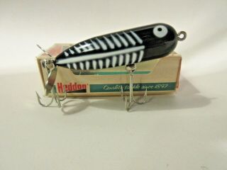 Vintage Heddon Baby Torpedo Lure Xbw Black Shore Nib