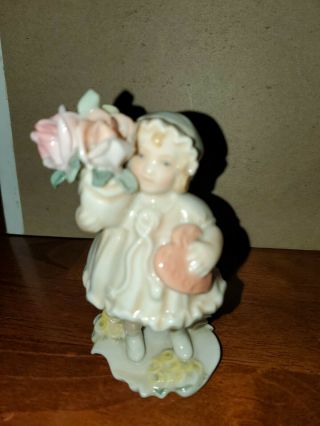 Antique Karl Ens Volkstedt Flower Girl Figurine