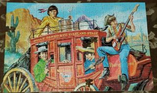 Rare 1967 Official Monkees Fairchild Jigsaw Puzzle 1580 Wells Fargo Stagecoach
