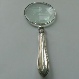 William Yates Hallmarked Sterling Silver Handle Magnifying Glass Sheffield 1918 3