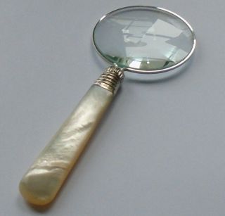 George Howson Hm Silver Band Mop Handle Magnifying Glass Sheffield 1913
