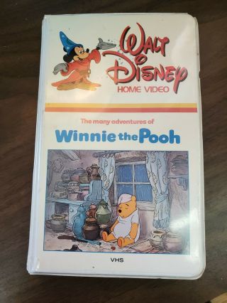 The Many Adventures Of Winnie The Pooh Rare Walt Disney White Clamshell 1977 Vhs