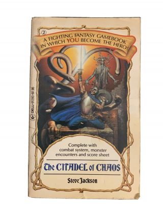 Rare Fighting Fantasy Gamebook 2: The Citadel Of Chaos Steve Jackson Dell Rpg