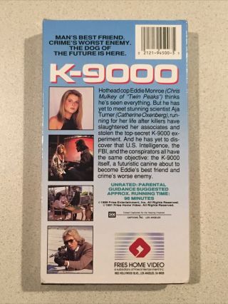 K - 9000 VHS Rare Chris Mulkey Catherine Oxenberg 2