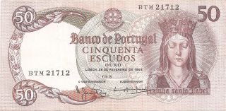 Portugal Banknote 50 Escudos 1964 - Radar Serial Nr.  Btm 21712 - Rare [ 18e34]