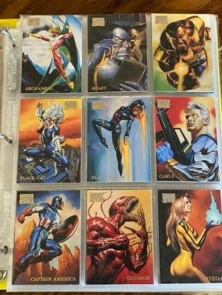 1996 Marvel Masterpieces Rare Complete Master Set,