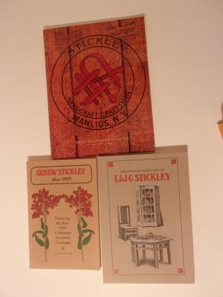 3 Stickley Furniture Books Gustav Stickley After 1909 L.  & J.  G.  Mission Furniture