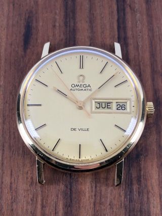 Vintage Omega Automatik 18K 750 solid Gold Ref.  1011 cal.  1022 Day - Date 60 ' s rare 4