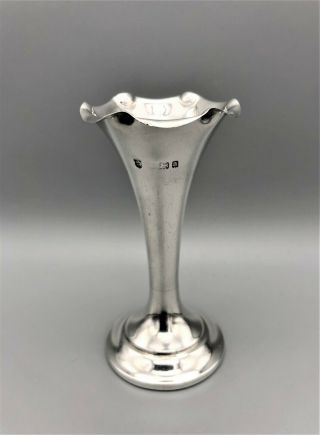 Victorian Sterling Silver Bud Vase,  A & J Zimmerman,  Birmingham,  1900