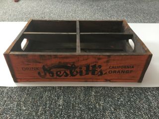 Rare Vintage Wood Soda Crate Nesbitts California Orange 18 X 12” Kingsport Tn