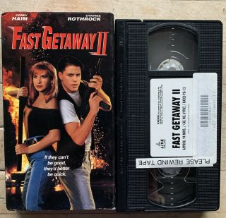 Vhs Fast Getaway Ii 2 Vguc Rare Oop Corey Haim 1994 Pg - 13 B Movie