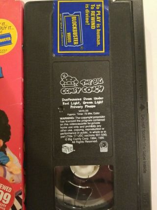The Big Comfy Couch 1994 Blockbuster Promo VHS Tape 3 Full Episodes RARE HTF 3