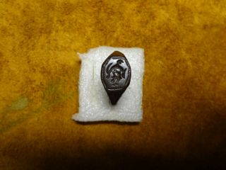 Ancient Ring,  Medieval,  15 - 17 Century.  Warrior With A Sword