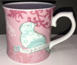 Rare Rtable Pink Bird Coffee Tea Mug Happiness Vbr2e