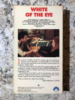 White Of The Eye VHS Rare OOP Horror Video Slasher Scream 2