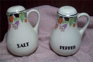 Superior Hall China Crocus Pattern Rare Salt And Pepper Shakers