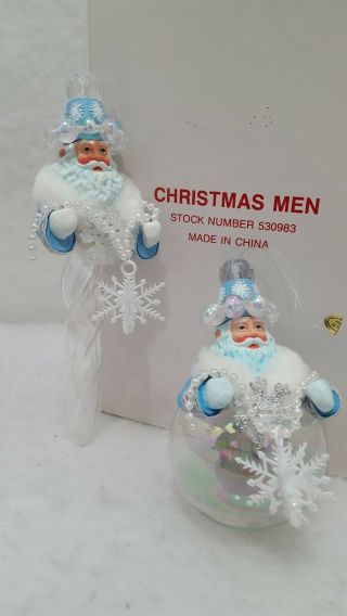 2 Rare Vintage House Of Lloyd Christmas Around The World Christmas Men Ornaments