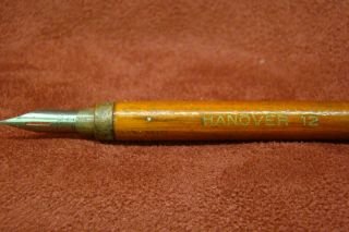 Antique school desk ink well with Hanover Pen old stock Easterbrook 761 nib 3