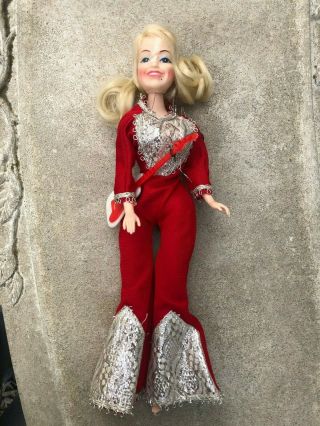 Dolly Parton Doll Vintage 12 " Poseable Red Jumpsuit Eegee,  Packaging On Eye