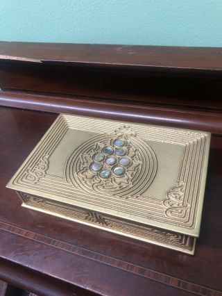 Estate Find Tiffany Studios Bronze And Abalone Trinket Box Rare