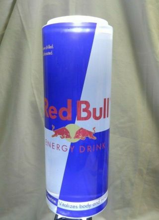 Red Bull Advertising Solid Acrylic Back Bar Lit Glow Display,  Man Cave,  Rare