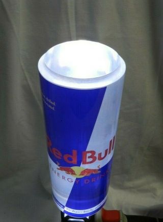 Red Bull Advertising Solid Acrylic Back Bar Lit Glow Display,  Man Cave,  RARE 3