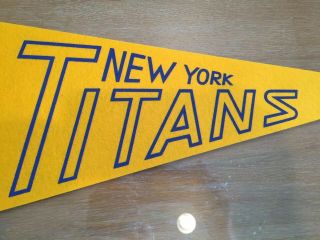 York Titans AFL RARE Yellow Pennant 1960 - 62 American Football League NY Jets 2